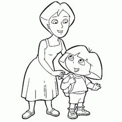 Coloring page: Dora the Explorer (Cartoons) #30097 - Free Printable Coloring Pages