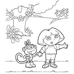 Coloring page: Dora the Explorer (Cartoons) #30100 - Free Printable Coloring Pages