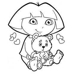 Coloring page: Dora the Explorer (Cartoons) #30111 - Free Printable Coloring Pages