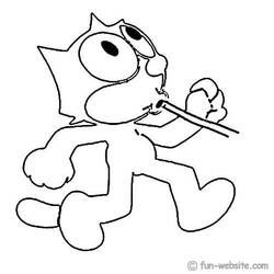 Coloring page: Felix the Cat (Cartoons) #47835 - Printable coloring pages