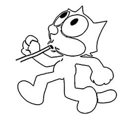 Coloring page: Felix the Cat (Cartoons) #47878 - Printable coloring pages