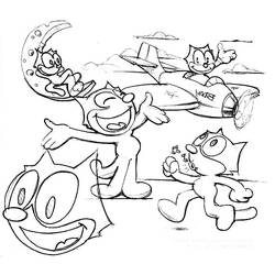 Coloring page: Felix the Cat (Cartoons) #47879 - Printable coloring pages