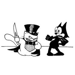 Coloring page: Felix the Cat (Cartoons) #47883 - Printable coloring pages
