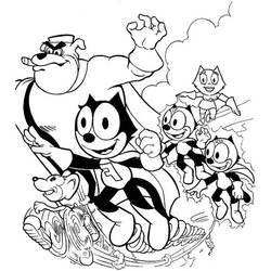 Coloring page: Felix the Cat (Cartoons) #47894 - Printable coloring pages