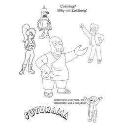 Coloring page: Futurama (Cartoons) #48414 - Printable coloring pages