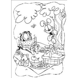 Coloring page: Garfield (Cartoons) #26240 - Free Printable Coloring Pages