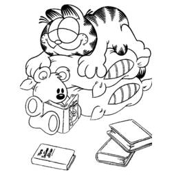 Coloring page: Garfield (Cartoons) #26262 - Free Printable Coloring Pages