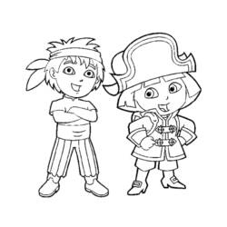 Coloring page: Go Diego! (Cartoons) #48529 - Printable coloring pages
