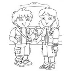Coloring page: Go Diego! (Cartoons) #48555 - Printable coloring pages