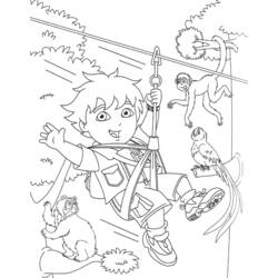 Coloring page: Go Diego! (Cartoons) #48564 - Free Printable Coloring Pages