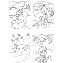Coloring page: Go Diego! (Cartoons) #48607 - Free Printable Coloring Pages