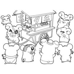 Coloring page: Hamtaro (Cartoons) #39903 - Free Printable Coloring Pages