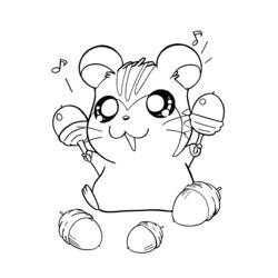 Coloring page: Hamtaro (Cartoons) #39931 - Free Printable Coloring Pages