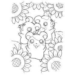 Coloring page: Hamtaro (Cartoons) #39932 - Free Printable Coloring Pages