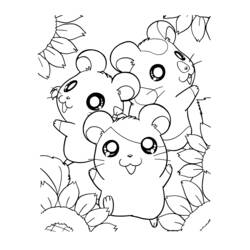 Coloring page: Hamtaro (Cartoons) #39934 - Free Printable Coloring Pages