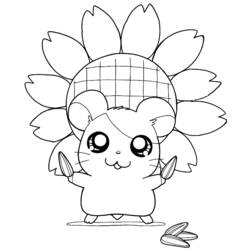 Coloring page: Hamtaro (Cartoons) #39940 - Free Printable Coloring Pages