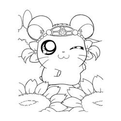 Coloring page: Hamtaro (Cartoons) #39942 - Free Printable Coloring Pages