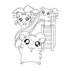 Coloring page: Hamtaro (Cartoons) #39962 - Free Printable Coloring Pages