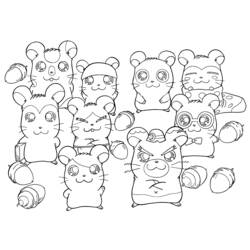 Coloring page: Hamtaro (Cartoons) #39969 - Free Printable Coloring Pages