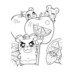 Coloring page: Hamtaro (Cartoons) #39970 - Free Printable Coloring Pages