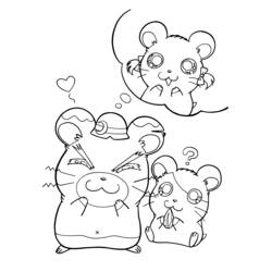 Coloring page: Hamtaro (Cartoons) #39980 - Free Printable Coloring Pages