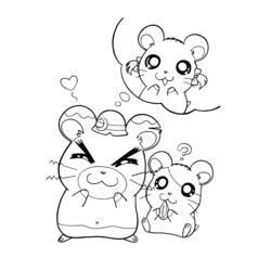 Coloring page: Hamtaro (Cartoons) #39981 - Free Printable Coloring Pages