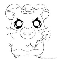 Coloring page: Hamtaro (Cartoons) #39983 - Free Printable Coloring Pages