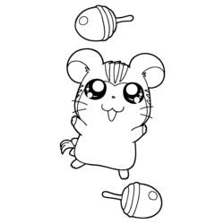 Coloring page: Hamtaro (Cartoons) #39987 - Free Printable Coloring Pages