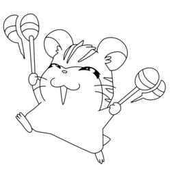 Coloring page: Hamtaro (Cartoons) #39999 - Free Printable Coloring Pages