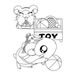 Coloring page: Hamtaro (Cartoons) #40010 - Free Printable Coloring Pages