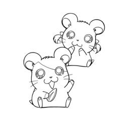 Coloring page: Hamtaro (Cartoons) #40016 - Free Printable Coloring Pages