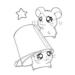 Coloring page: Hamtaro (Cartoons) #40022 - Free Printable Coloring Pages