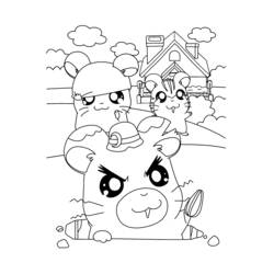 Coloring page: Hamtaro (Cartoons) #40027 - Free Printable Coloring Pages