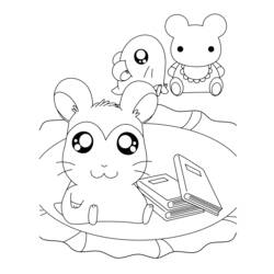 Coloring page: Hamtaro (Cartoons) #40034 - Free Printable Coloring Pages