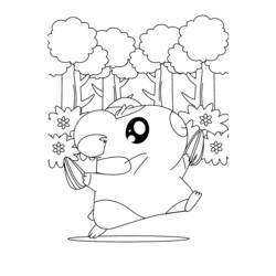 Coloring page: Hamtaro (Cartoons) #40036 - Free Printable Coloring Pages