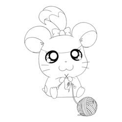 Coloring page: Hamtaro (Cartoons) #40043 - Free Printable Coloring Pages
