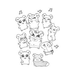 Coloring page: Hamtaro (Cartoons) #40047 - Free Printable Coloring Pages