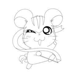 Coloring page: Hamtaro (Cartoons) #40056 - Free Printable Coloring Pages