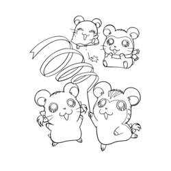 Coloring page: Hamtaro (Cartoons) #40069 - Free Printable Coloring Pages