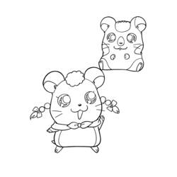 Coloring page: Hamtaro (Cartoons) #40090 - Free Printable Coloring Pages