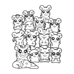 Coloring page: Hamtaro (Cartoons) #40092 - Printable coloring pages