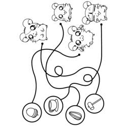 Coloring page: Hamtaro (Cartoons) #40093 - Free Printable Coloring Pages