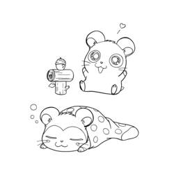 Coloring page: Hamtaro (Cartoons) #40096 - Free Printable Coloring Pages