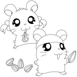 Coloring page: Hamtaro (Cartoons) #40100 - Free Printable Coloring Pages