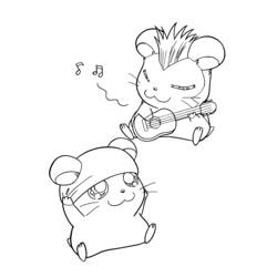 Coloring page: Hamtaro (Cartoons) #40104 - Free Printable Coloring Pages