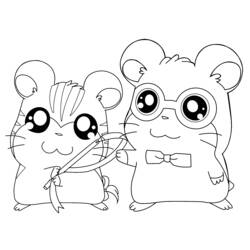 Coloring page: Hamtaro (Cartoons) #40105 - Free Printable Coloring Pages