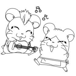 Coloring page: Hamtaro (Cartoons) #40108 - Free Printable Coloring Pages