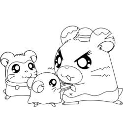 Coloring page: Hamtaro (Cartoons) #40110 - Free Printable Coloring Pages