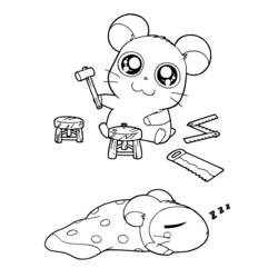 Coloring page: Hamtaro (Cartoons) #40112 - Free Printable Coloring Pages