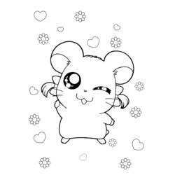 Coloring page: Hamtaro (Cartoons) #40128 - Printable coloring pages